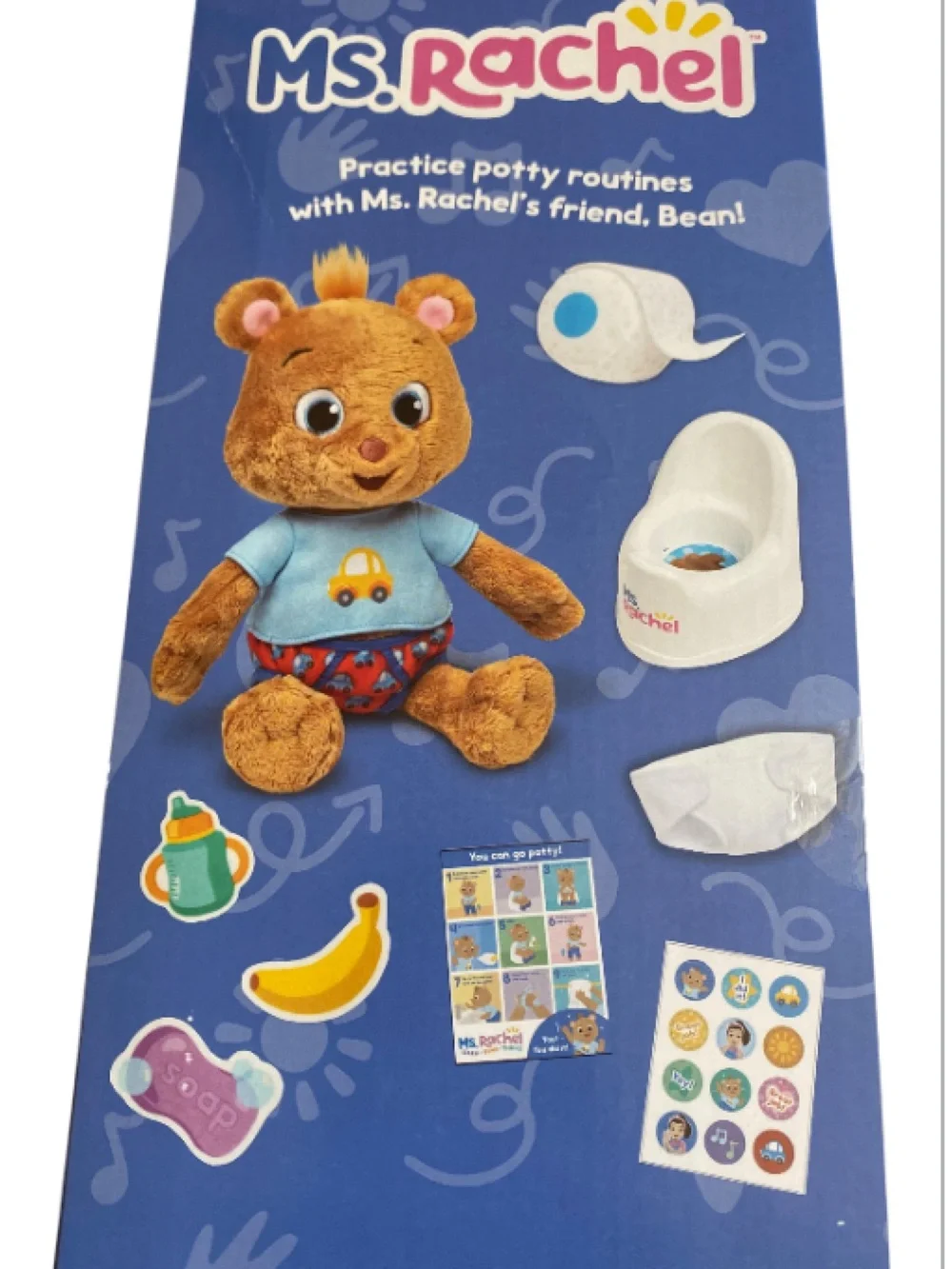 Ms. Rachel’s Potty Time  With Bean Plush Blue ShirtMs. NWT